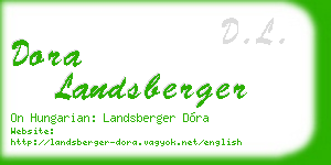 dora landsberger business card